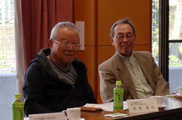 阿部会長から校区の活動についてお話しいただきました。