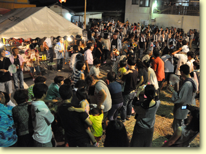 画像：田隈の盆押し・盆綱引き（４）