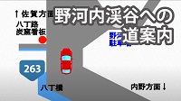 野河内渓谷への道案内