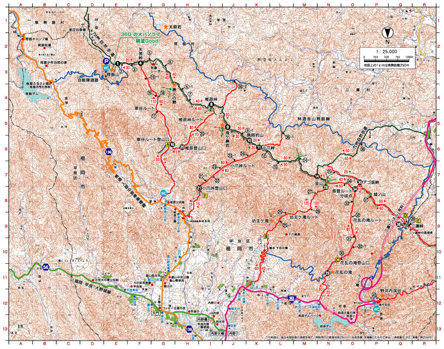 画像：山登りマップ