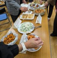 日本語教室参加者の皆さんによる各国の料理