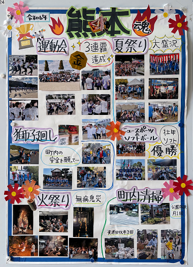 熊本町内会の活動の様子をまとめたパネル