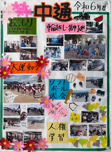 中通町内会の活動の様子をまとめたパネル