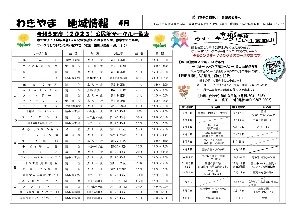 脇山公民館だより２ページ