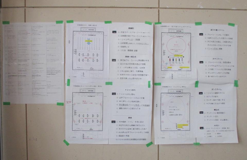 当日のプログラムを掲示