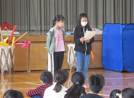 子どもリーダーさんが、会の初めと終わりに挨拶をしました。