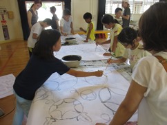 下絵制作の様子