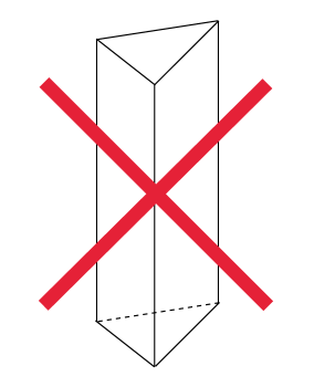画像:立体的な構造の看板は設置できません。