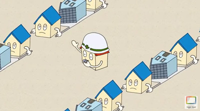 動画「地域のみなさんとともに災害に強いまちへ」の一場面（画像）