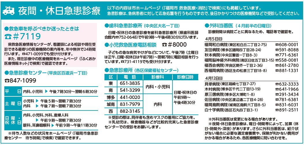 夜間・休日急患診療