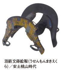 羽箭文蒔絵鞍(うせんもんまきえく ら)/安土桃山時代