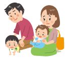 親子のイラスト