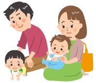 親子のイラスト