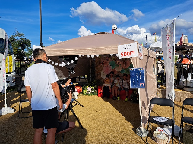 長住まつり写真撮影の様子