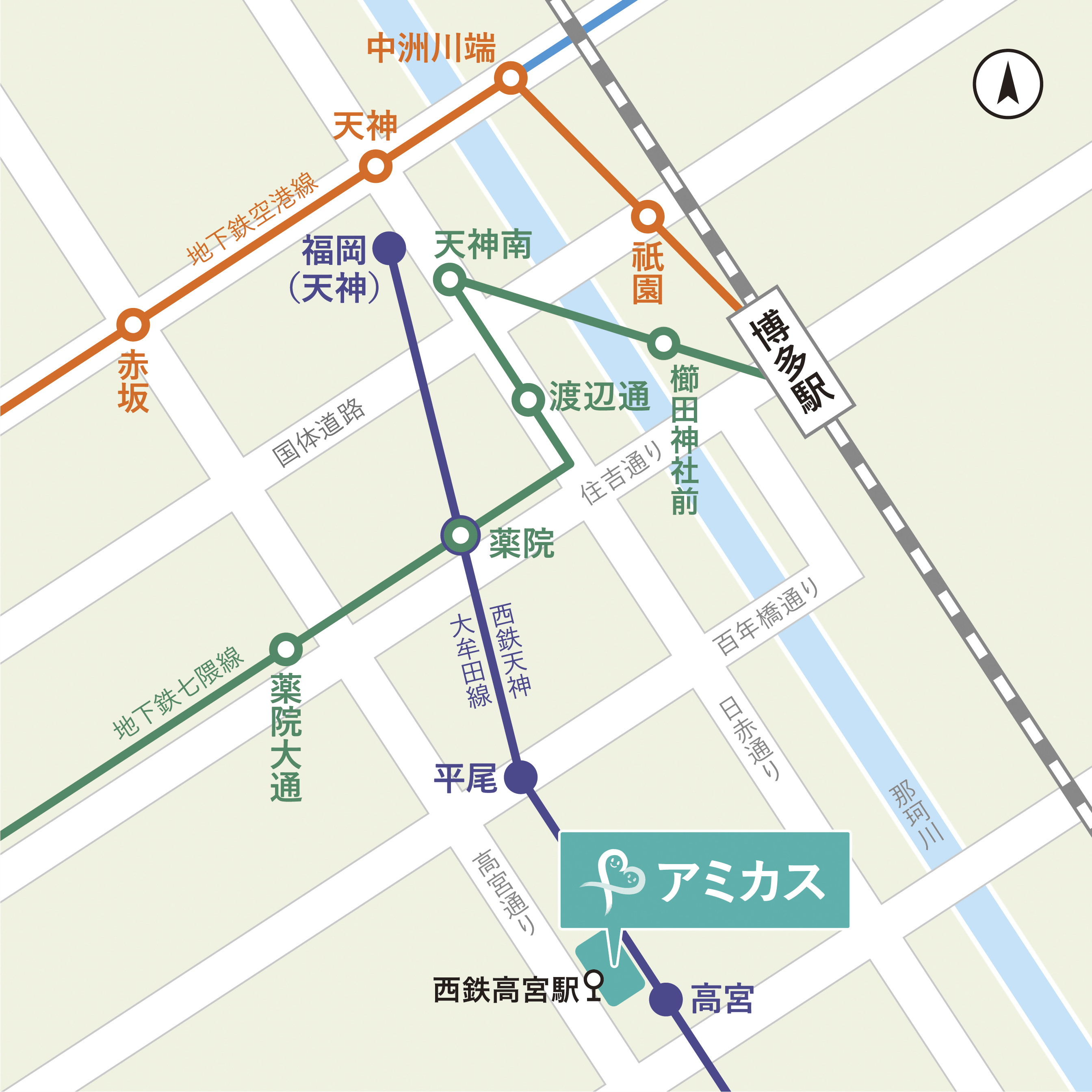 アミカス周辺マップ画像