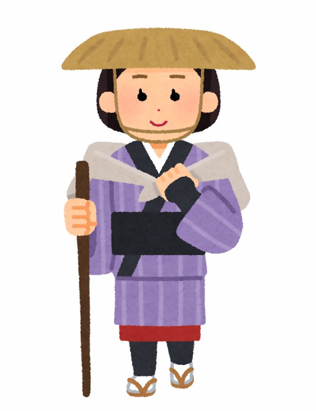 挿絵：江戸時代の旅人