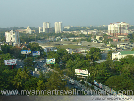 A VIEW OF YANGON, MYANMAR