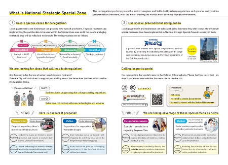 The image of the second page of the leaflet "National Starategic Special Zone"