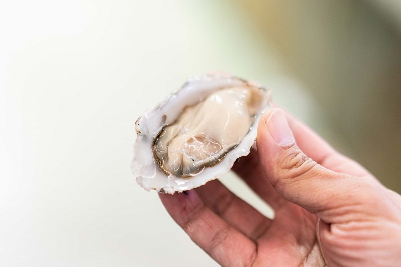 画像：剥きたてのマガキ