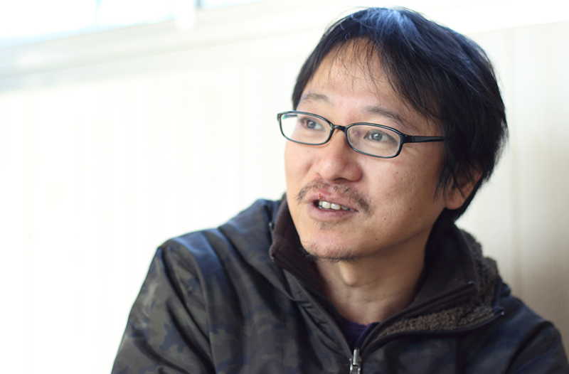 画像：山の農園 米澤 竜一　インタビューの様子