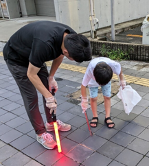 当仁校区夜間パトロールの活動写真