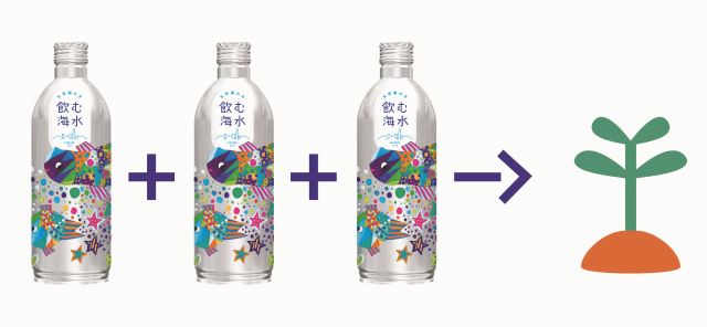 アルミボトル水「飲む海水」の写真