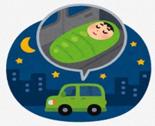 車中泊のイラスト