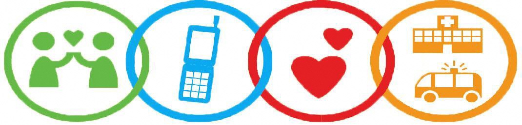 スマートフォンや救急車のイラスト