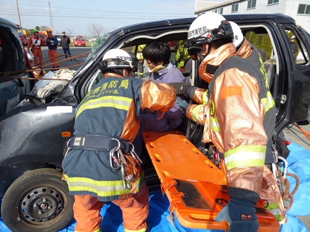 救助訓練の写真