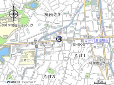 画像：城南消防署地図