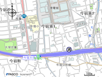 画像：西消防署地図