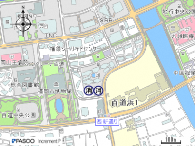 画像：早良消防署地図