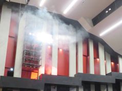 火災を想定した避難訓練の様子の写真