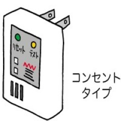 感震ブレーカーのコンセントタイプの写真