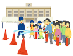 消火訓練イラスト