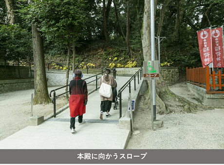 本殿に向かうスロープの写真