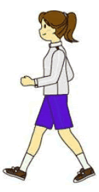 ウォーキングしているイラスト