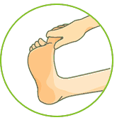 足の裏を伸ばしてるイラスト