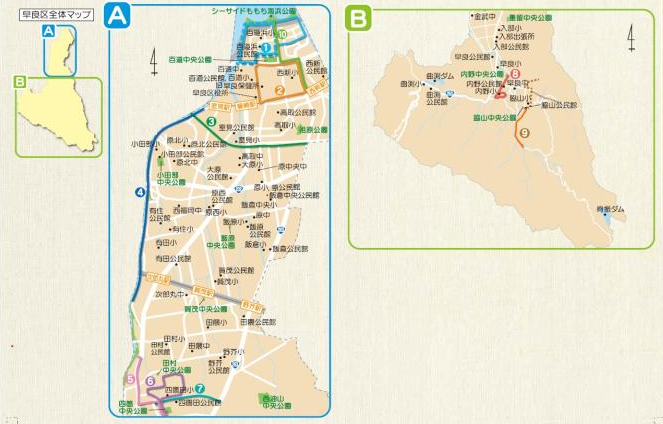 早良区ウォーキングマップ