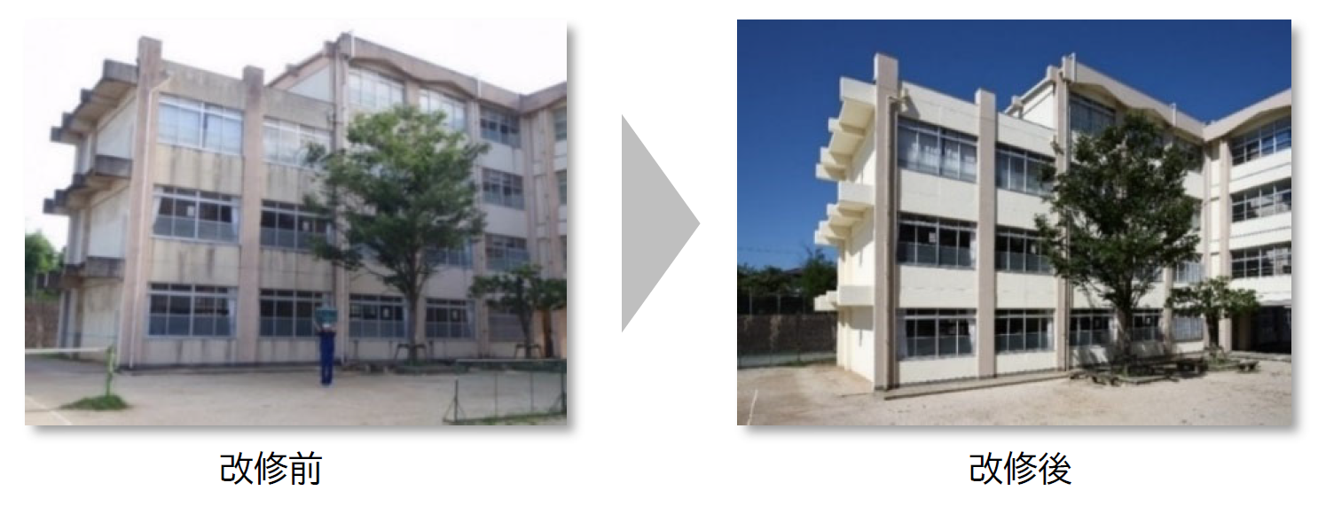 長寿命化改修事例（外壁改修工事）