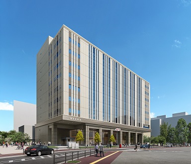 博多区新庁舎外観パース